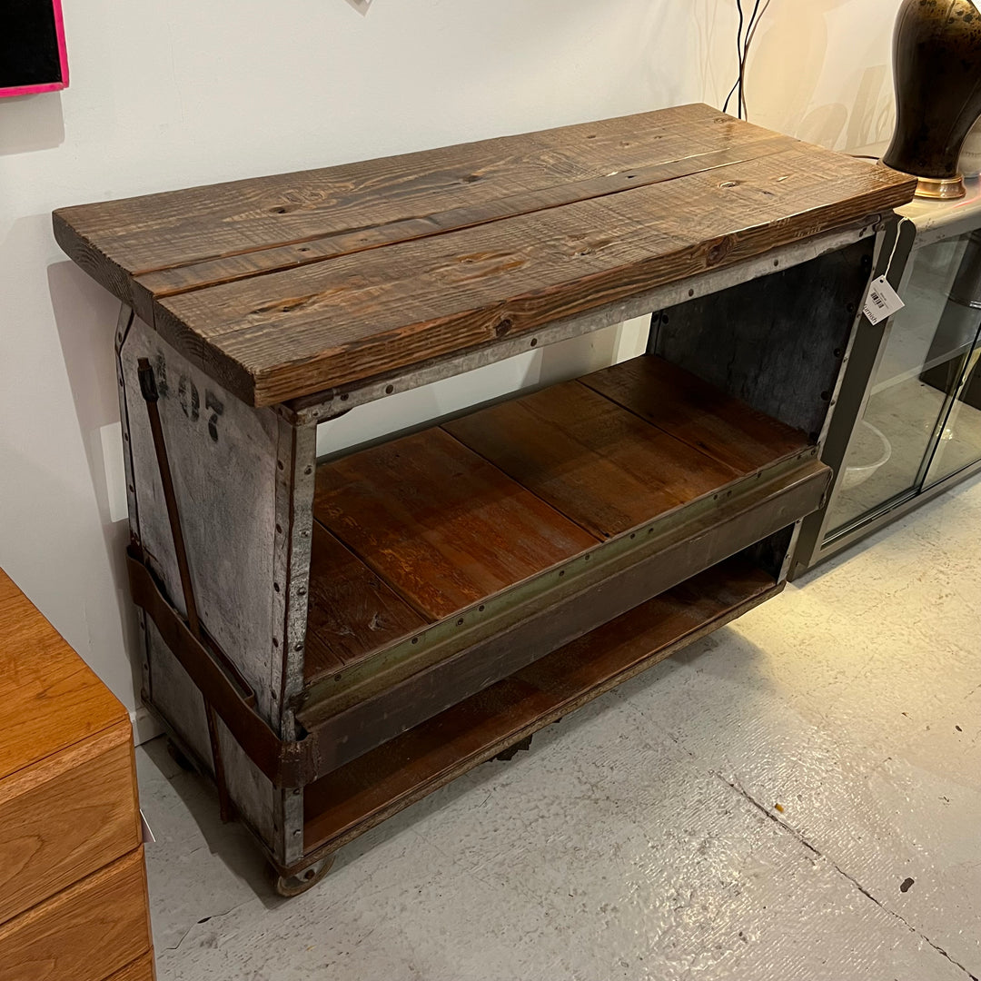 Vintage Industrial Repurposed Chicken Coop Cart