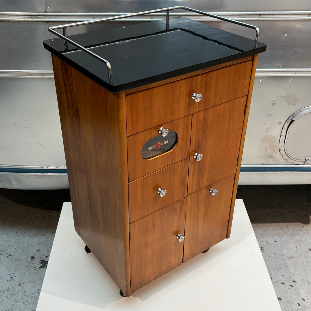 1950s-era Wood Medical/Dental Utility Cart