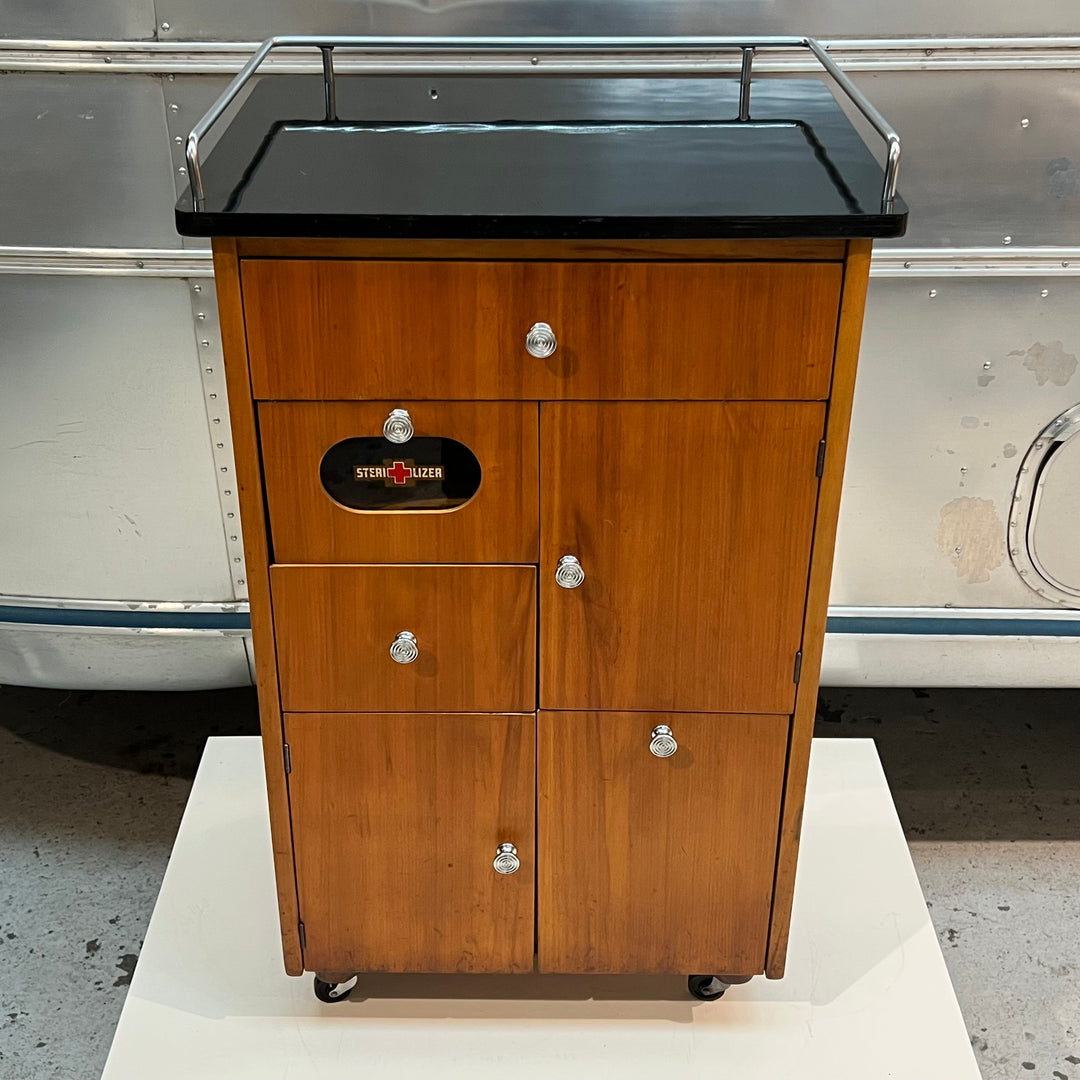 1950s-era Wood Medical/Dental Utility Cart