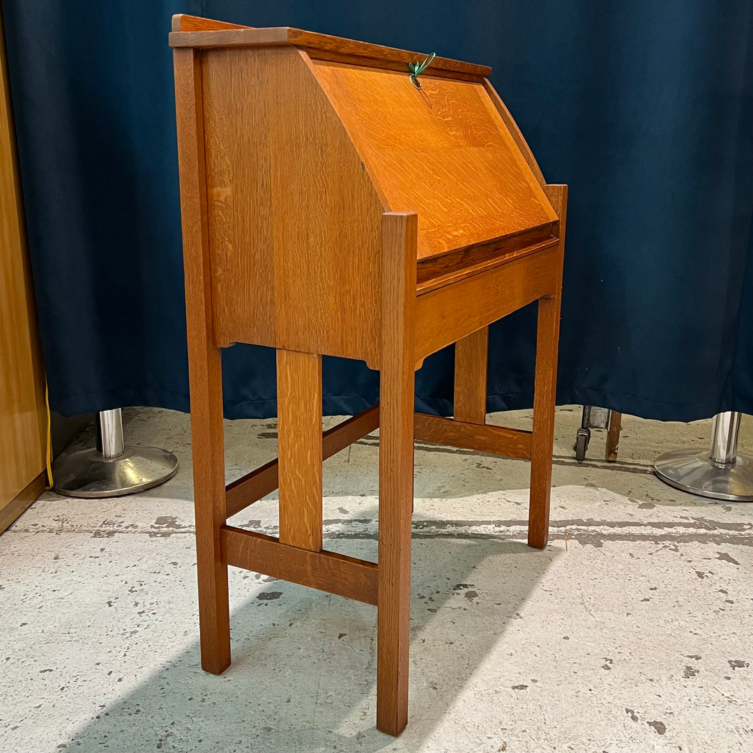 Petite Craftsman Oak Secretary Desk