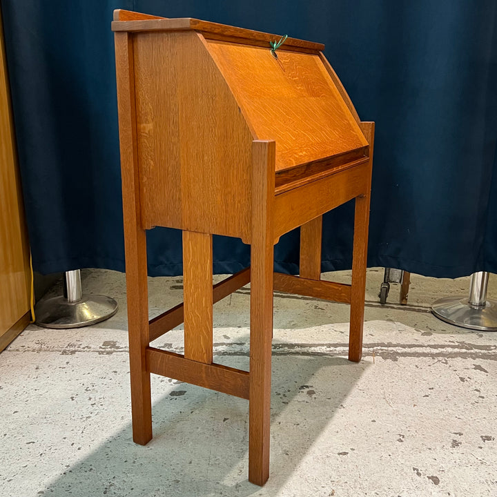 Petite Craftsman Oak Secretary Desk
