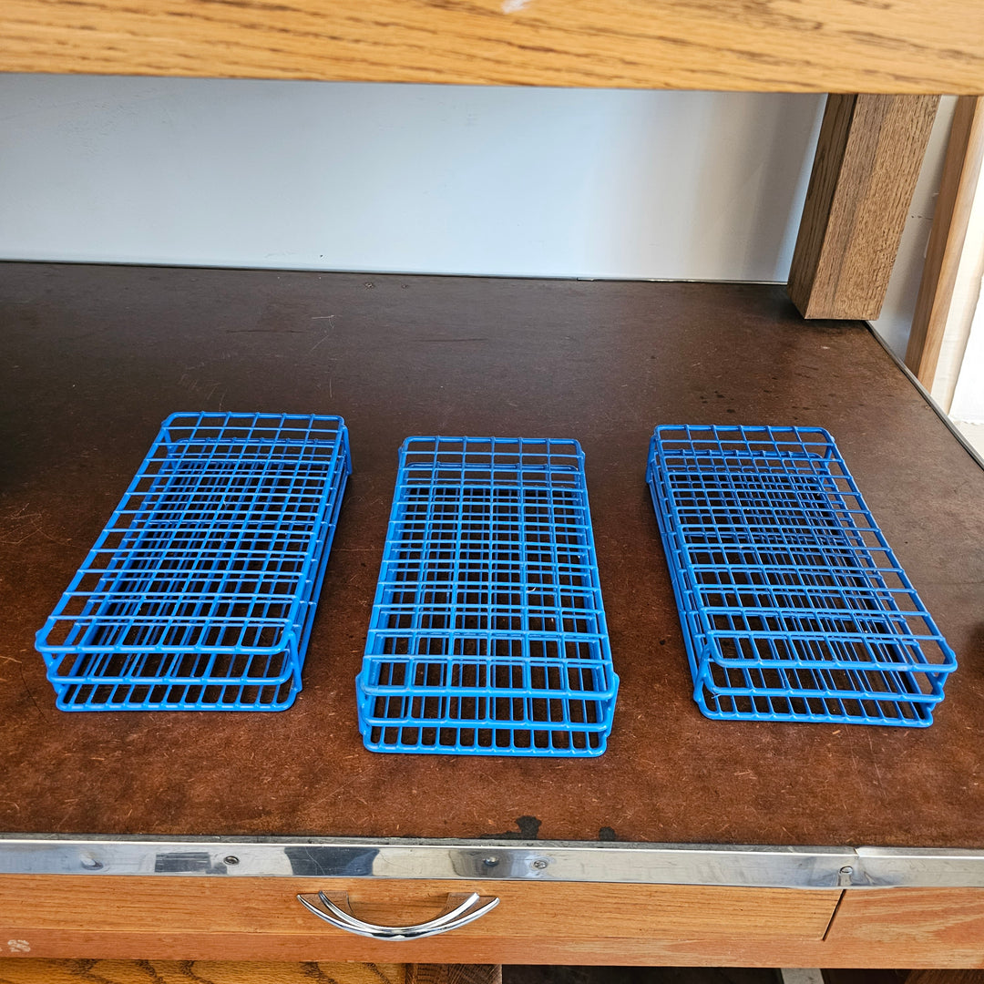 Blue Wire Test Tube Rack/Utensil Holder