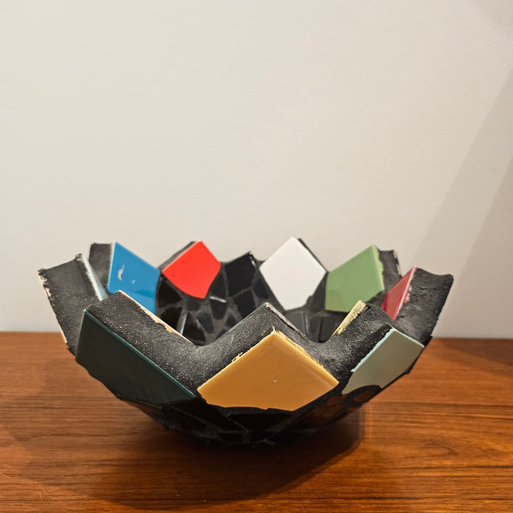 Black Mosaic Centerpiece Bowl