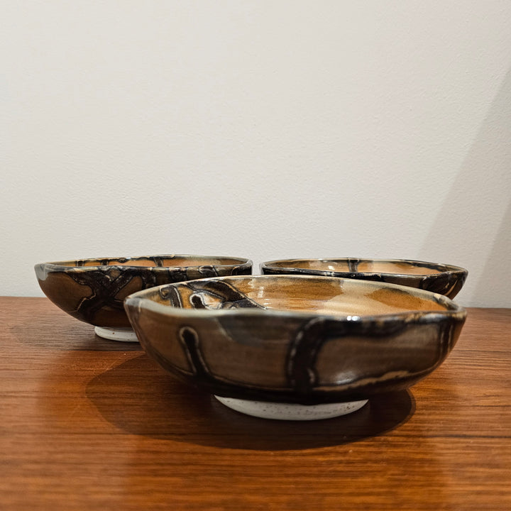 (3) EVLA Pottery Bowls