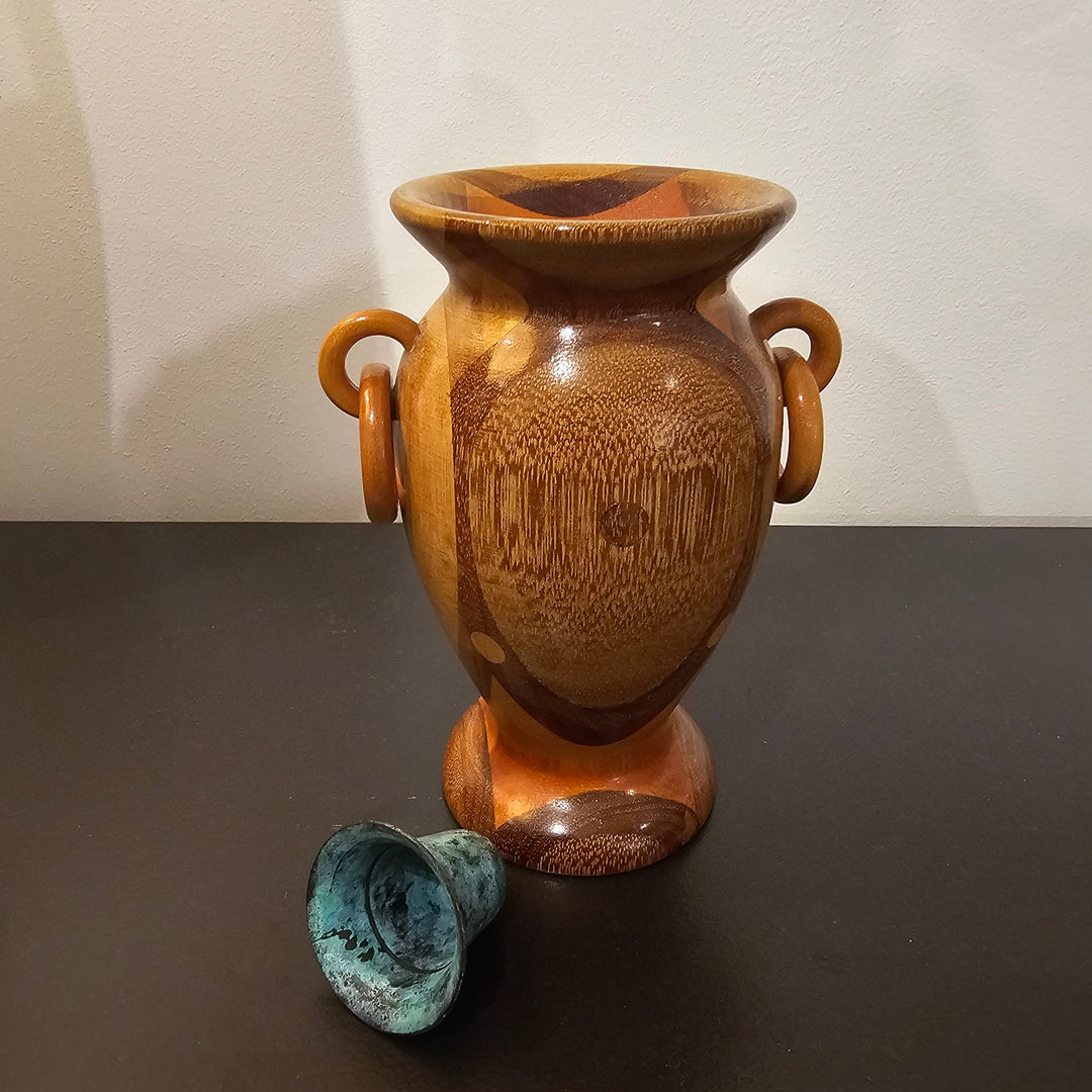 Artistan Made Wood Vase / Candle Holder