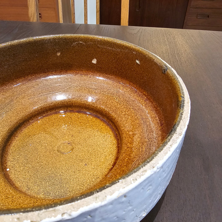 Aldo Londi Bitossi Ceramic Raised Bowl