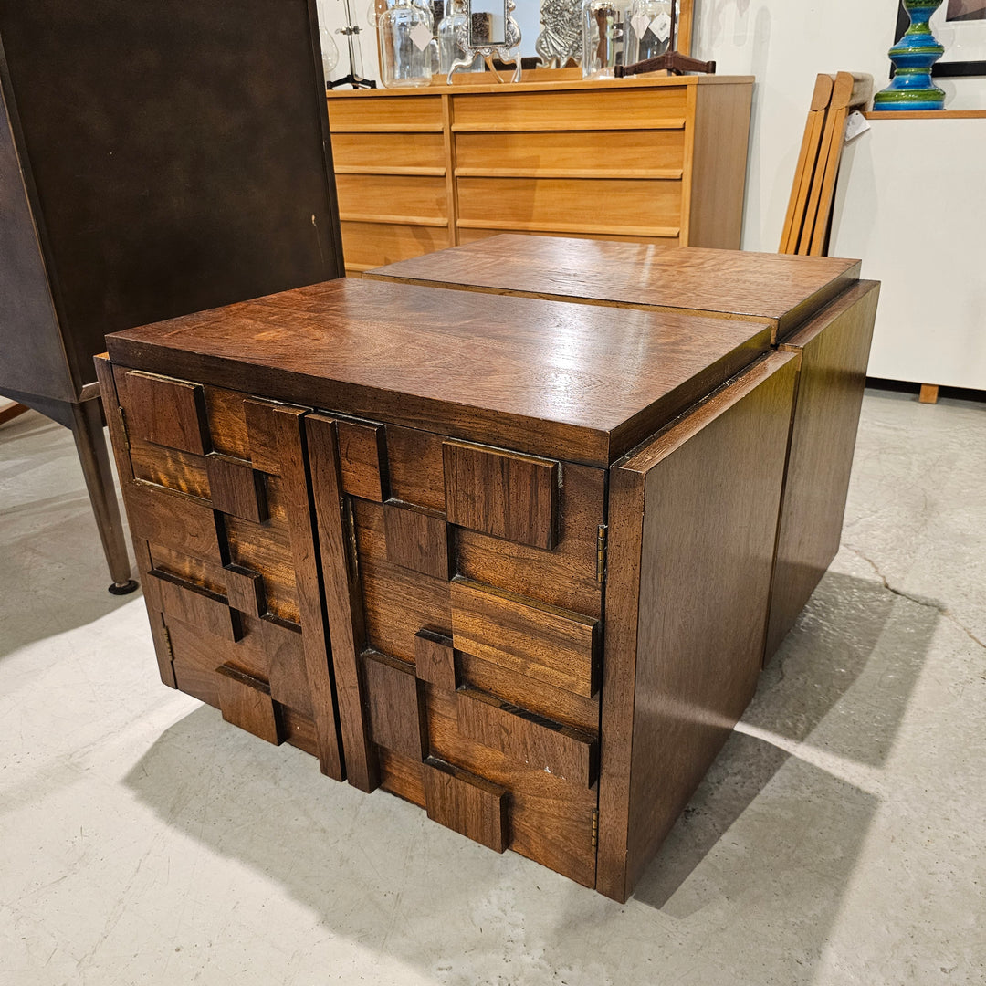 Pair of Lane Brutalist End Tables