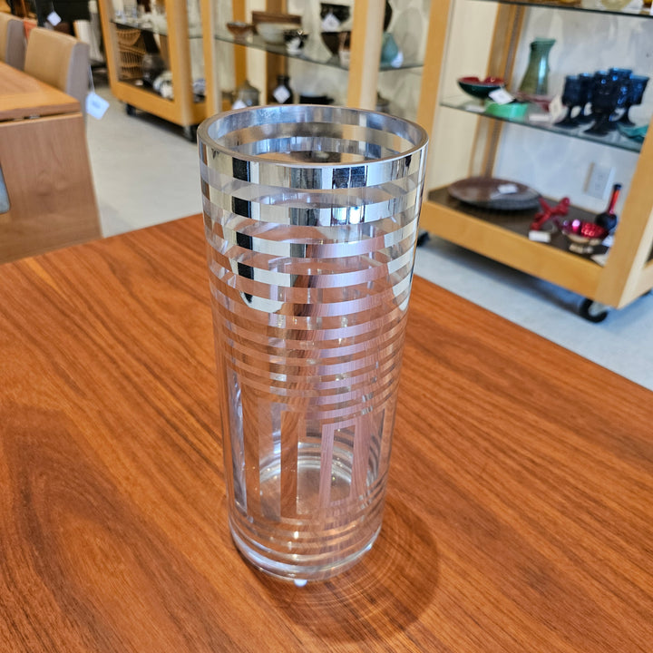 Op Art Cylindrical Glass Vase