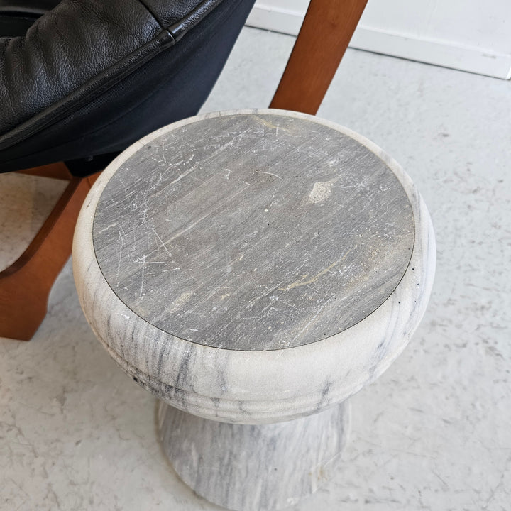 Marble Pedestal Stool Table