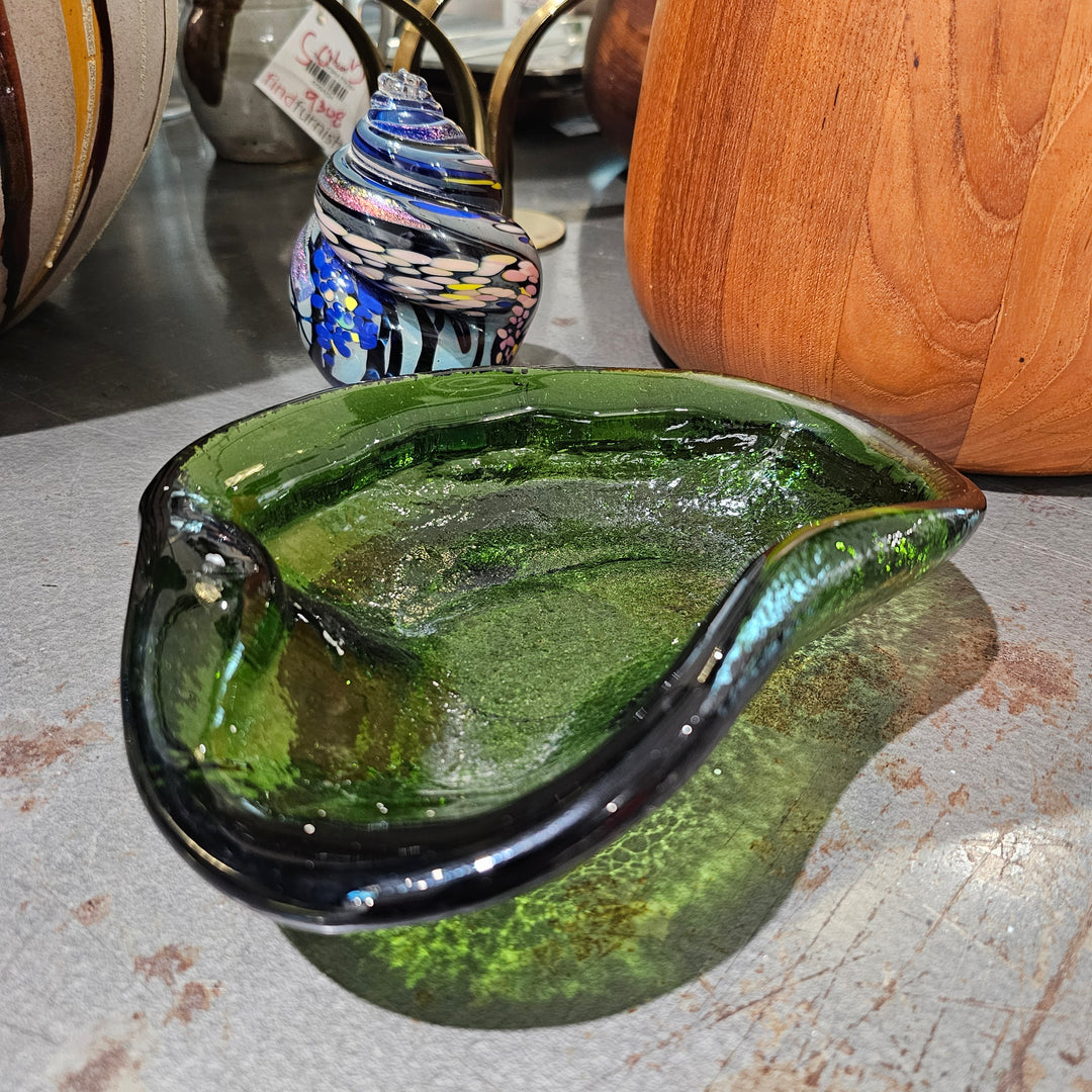 Blenko Freeform Green Bowl