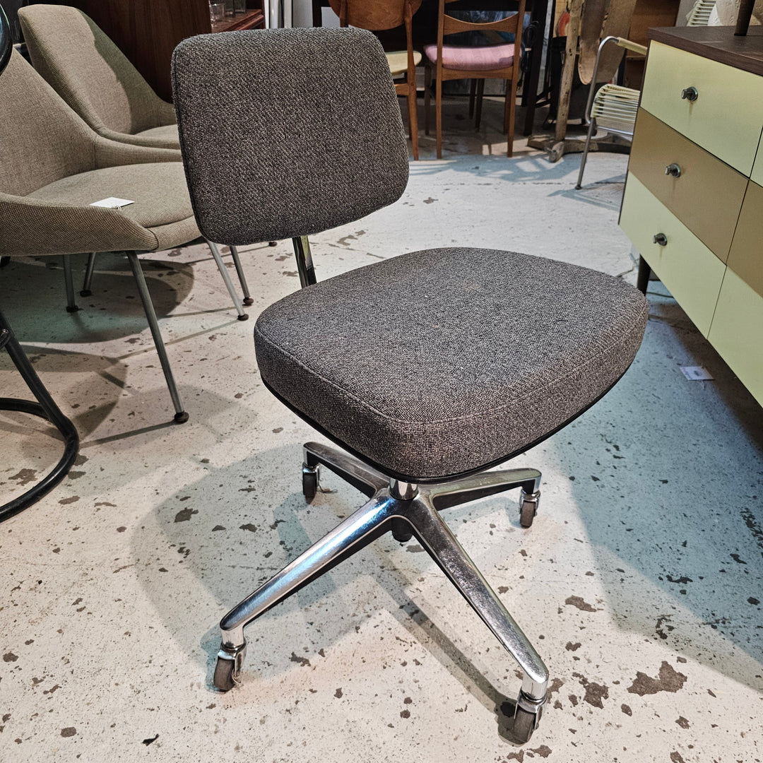 Vintage Gray Rolling Desk Chair