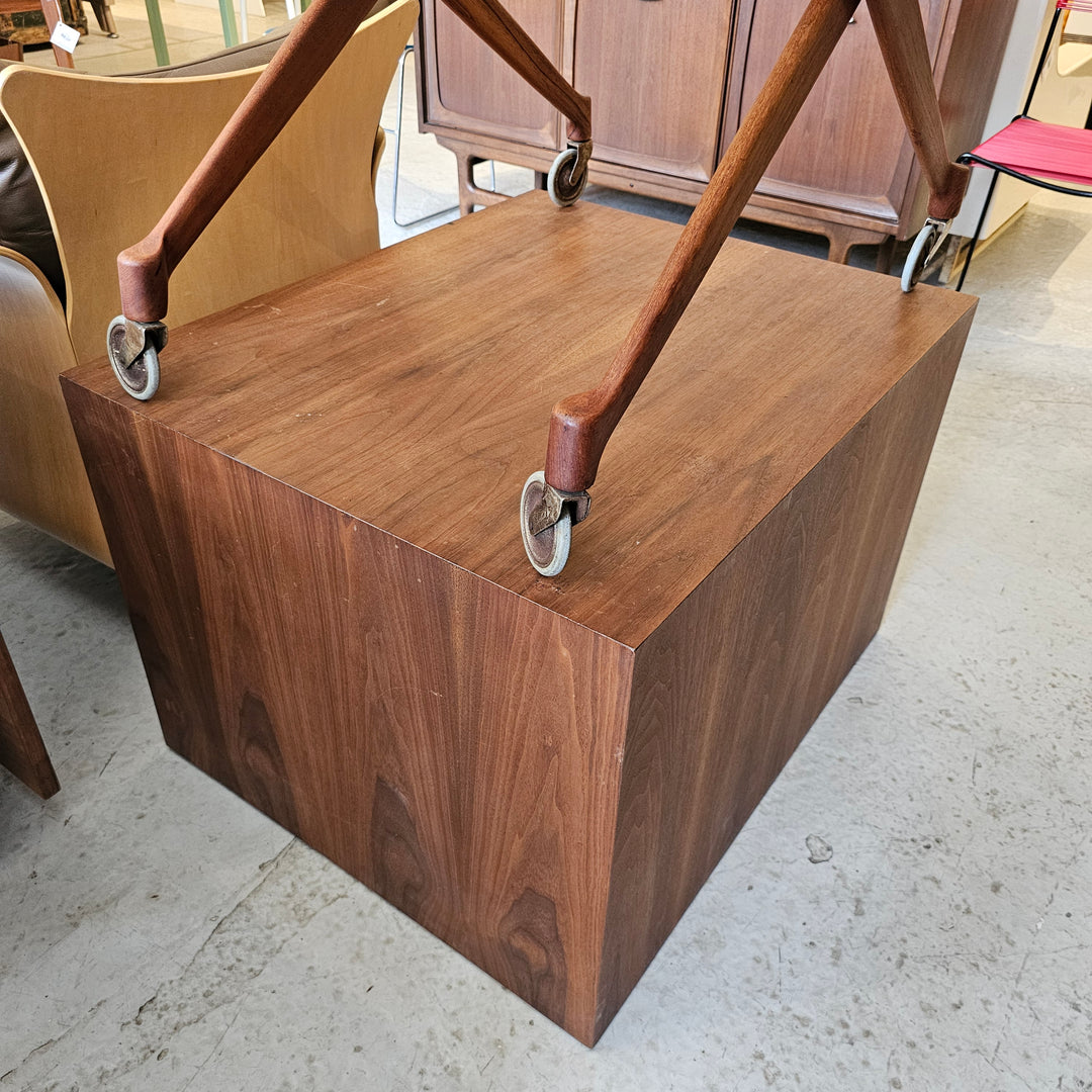 Walnut Display Plinth / Side Table