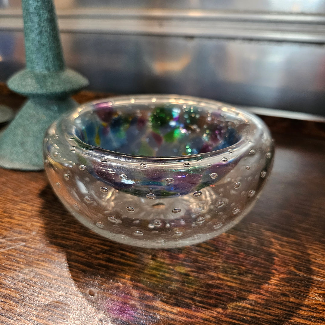 Small Art Glass Double Wall Bowl