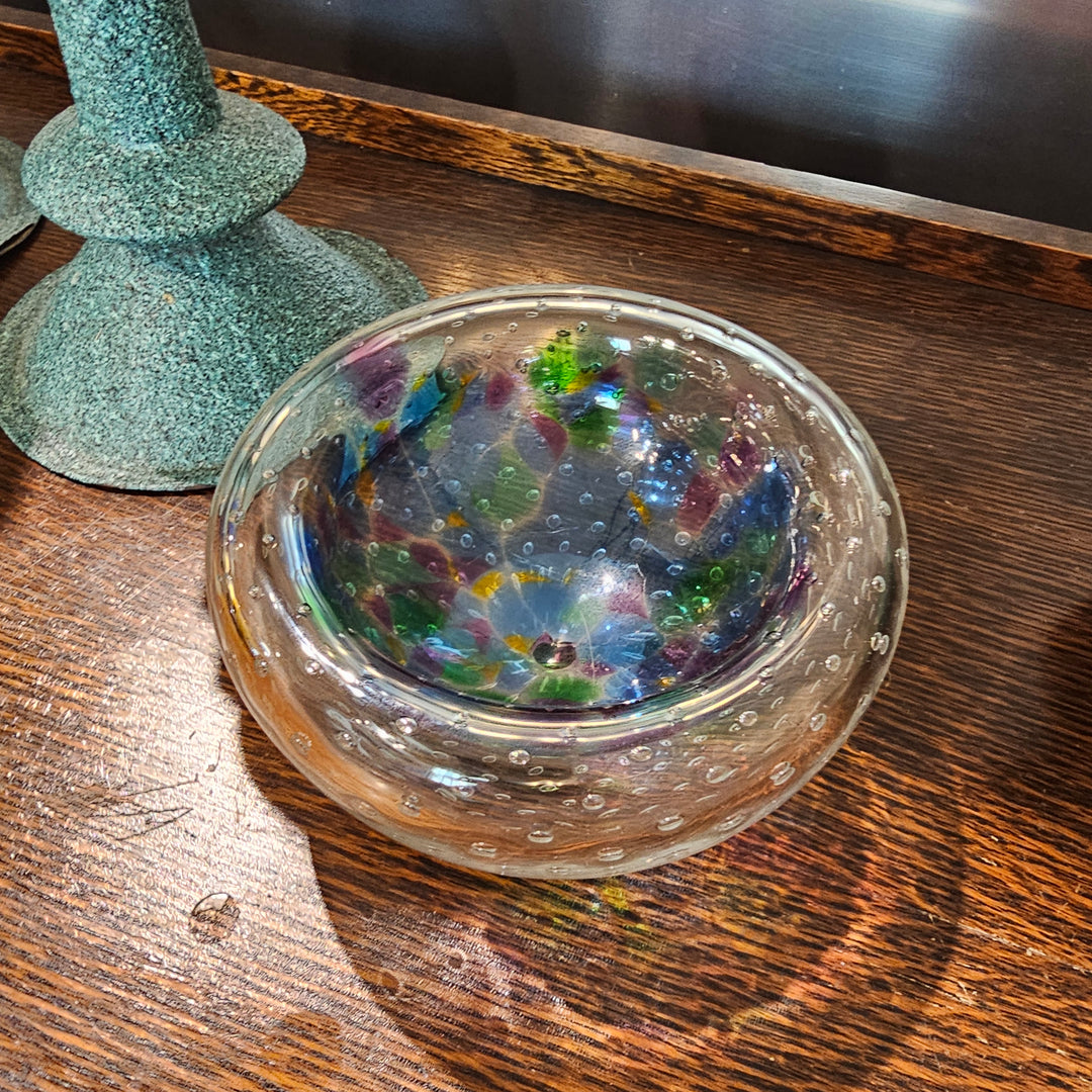 Small Art Glass Double Wall Bowl