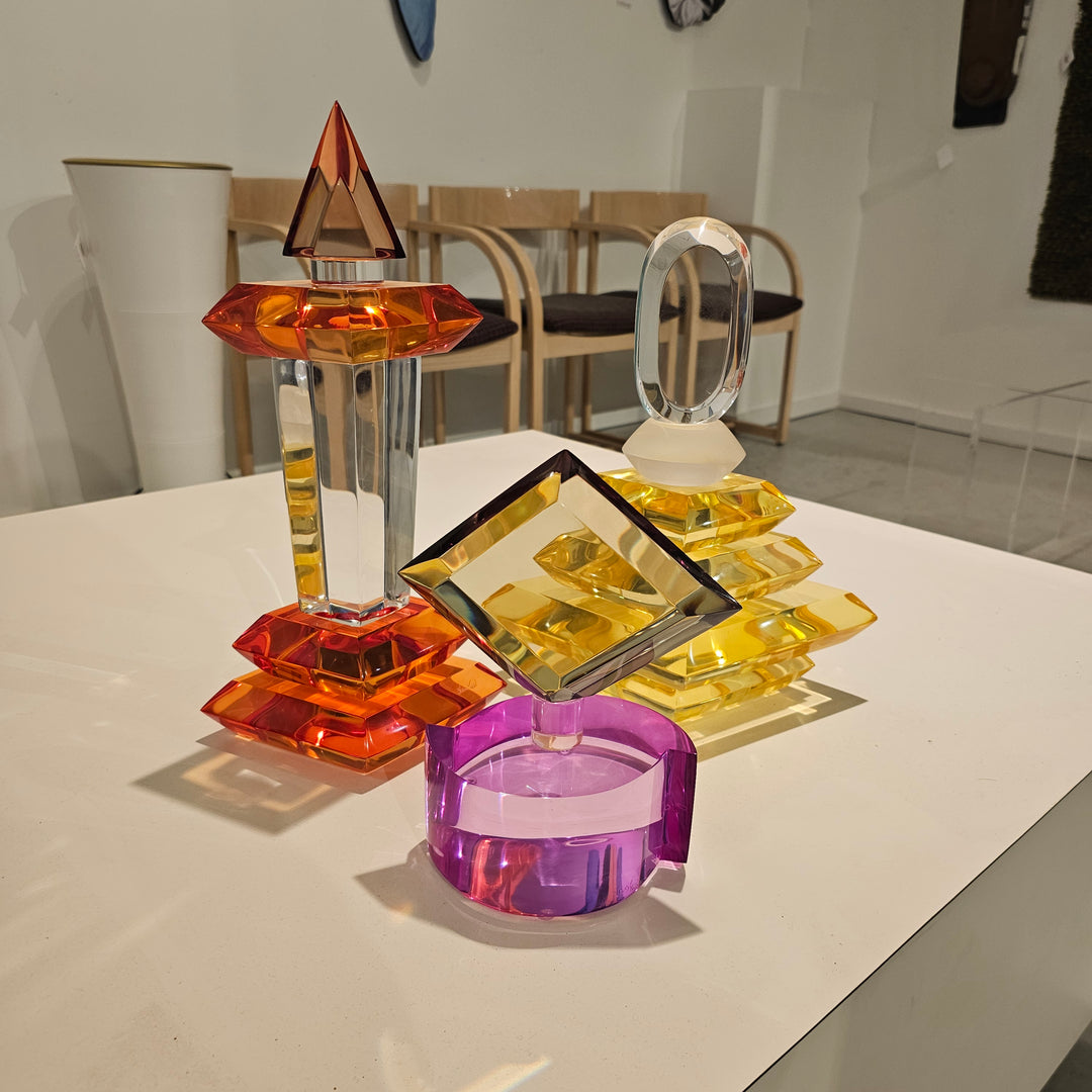 Van Teal Signed Lucite Perfume Bottle Sculpture