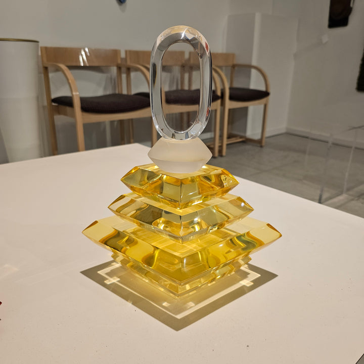 Van Teal Signed Lucite Perfume Bottle Sculpture