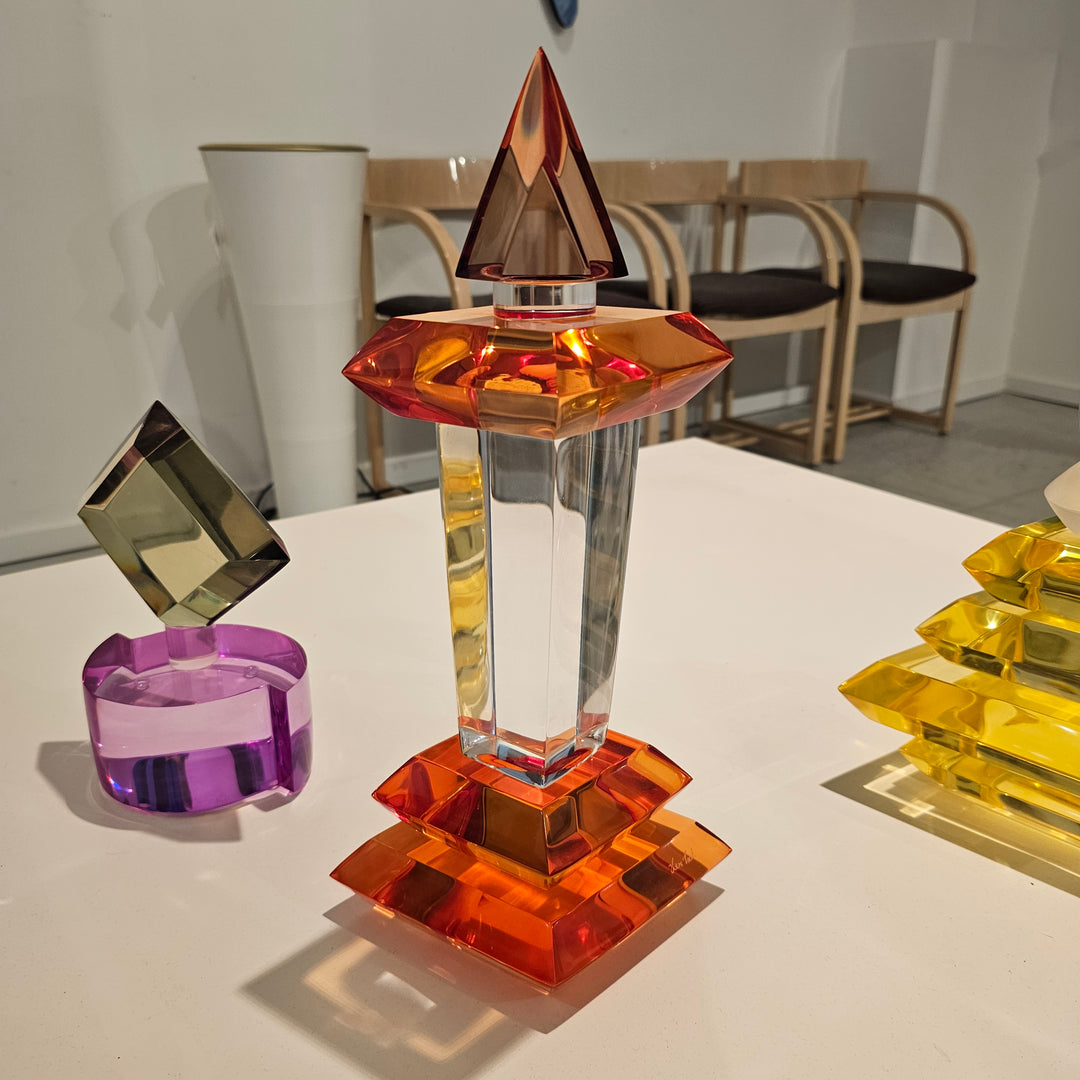 Van Teal Signed Lucite Perfume Bottle Sculpture