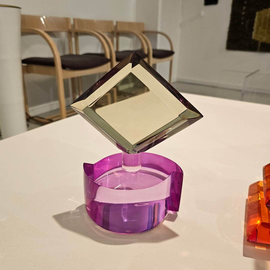 Van Teal Signed Lucite Perfume Bottle Sculpture