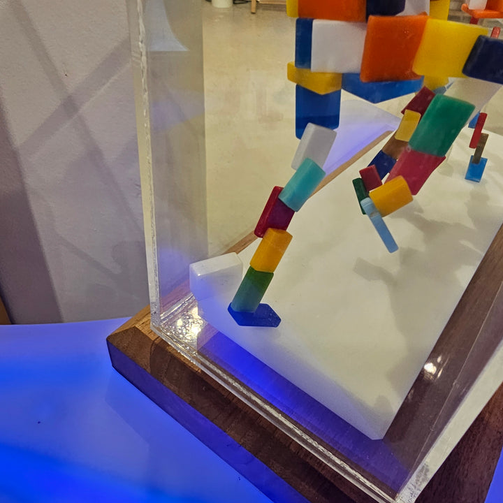 Plastic Sculpture in Lucite Display Box