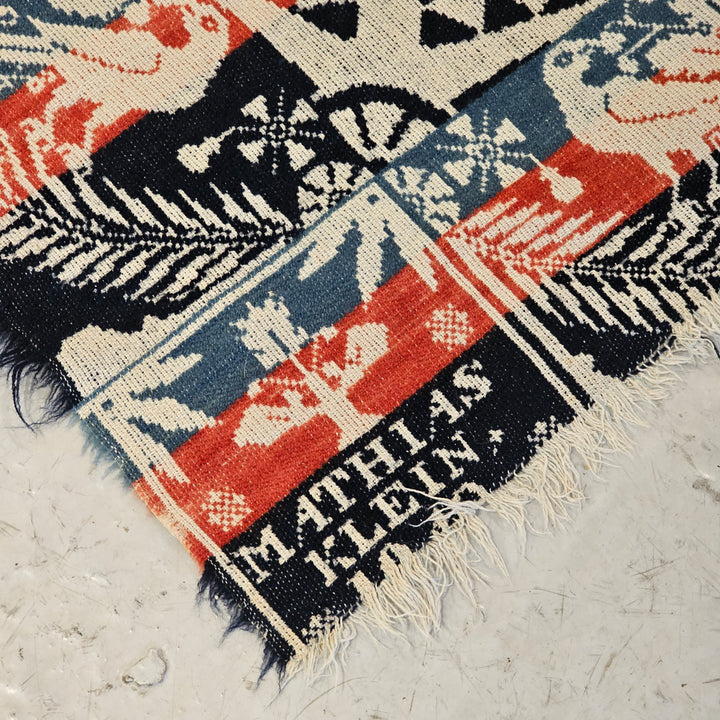 Antique Jacquard Loom Coverlet by Mathias Klein 68" x 73"