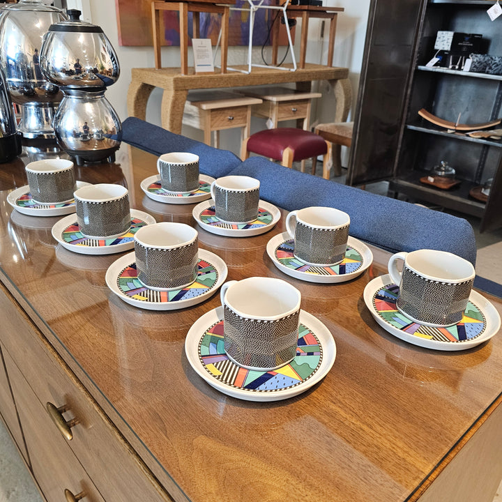 (8) Scenario Metropol Mugs & Saucers by Barbara Brenner