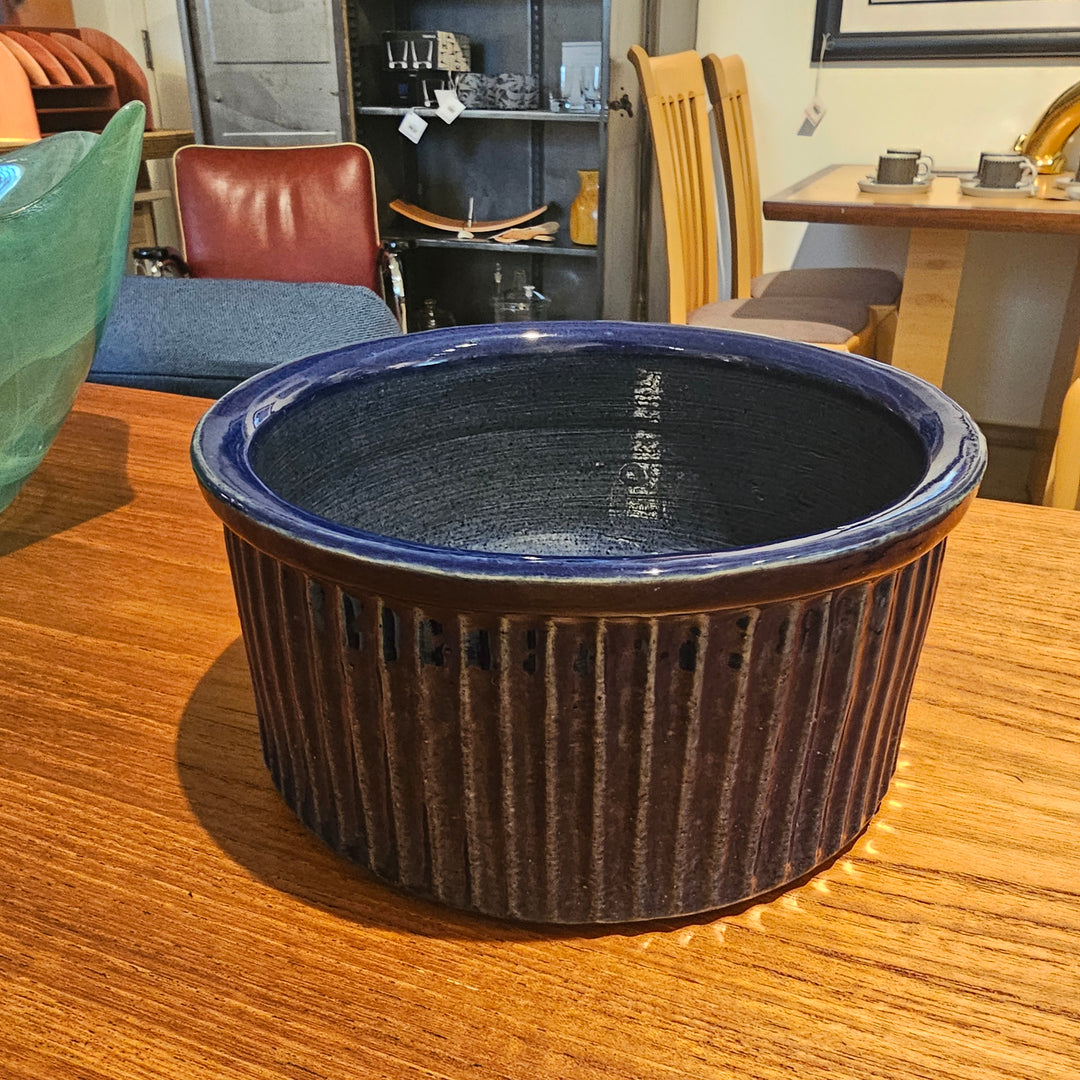 Cobalt Blue Stoneware Crock / Planter