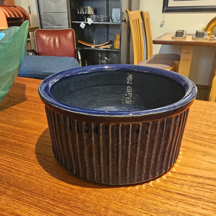 Cobalt Blue Stoneware Crock / Planter