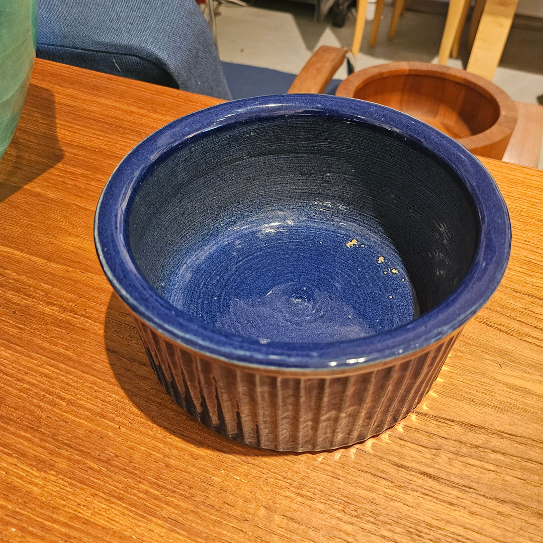 Cobalt Blue Stoneware Crock / Planter