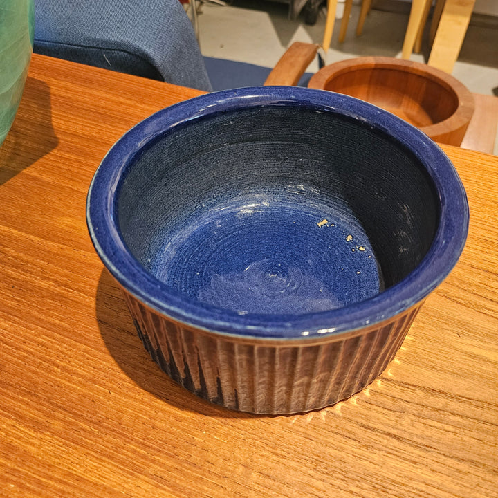 Cobalt Blue Stoneware Crock / Planter