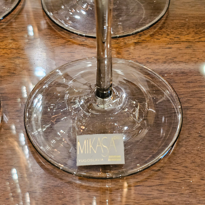 Mikasa Smoke Gray Stemware Set