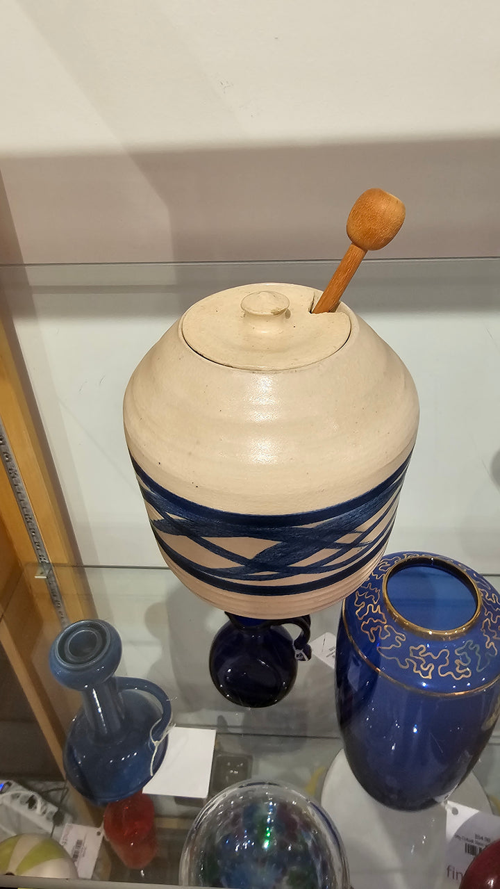 Studio Pottery Honey Pot