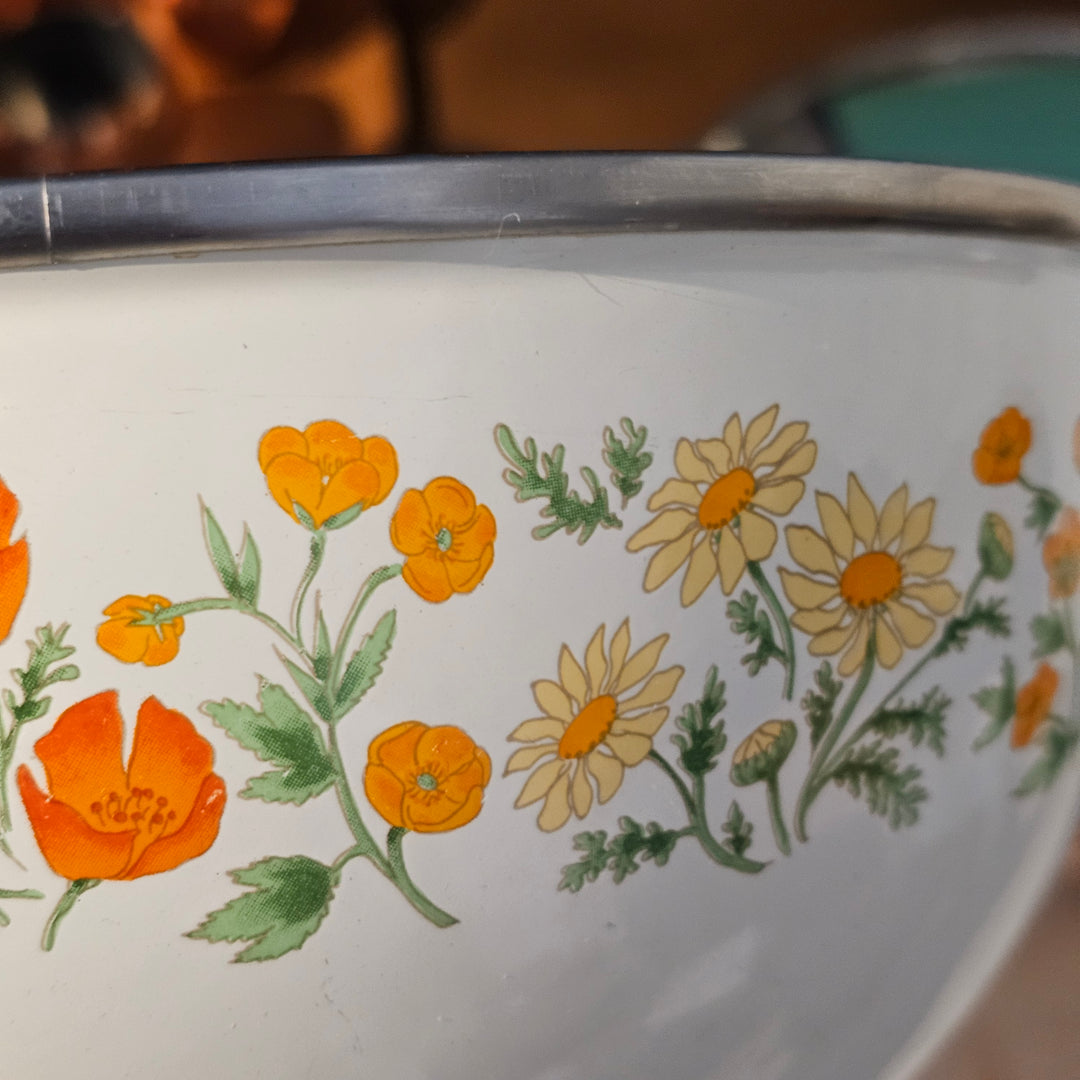 Enamel Kobe Kitchen Floral Bowl