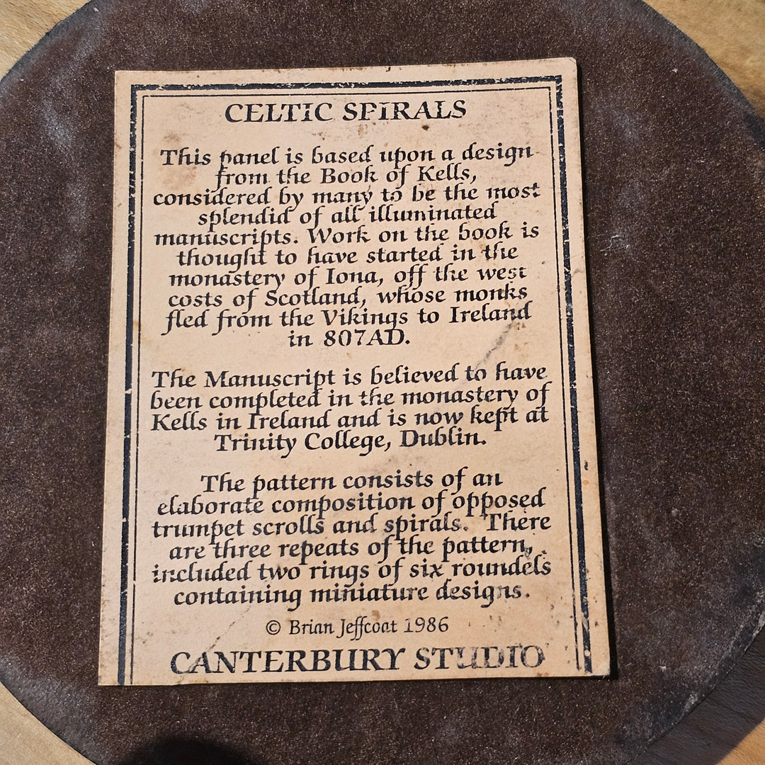 Celtic Spirals Trivet - Brian Jeffcoat 1986