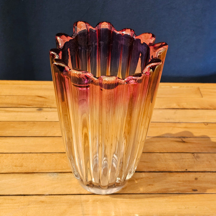Federal Glass Celestial Moonglow Vase