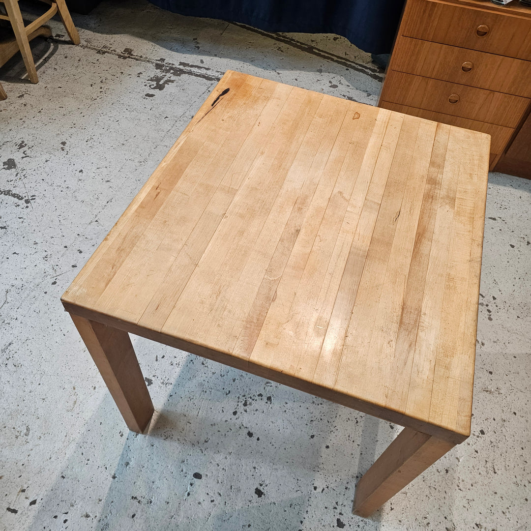 Square Butcher Block Dining Table