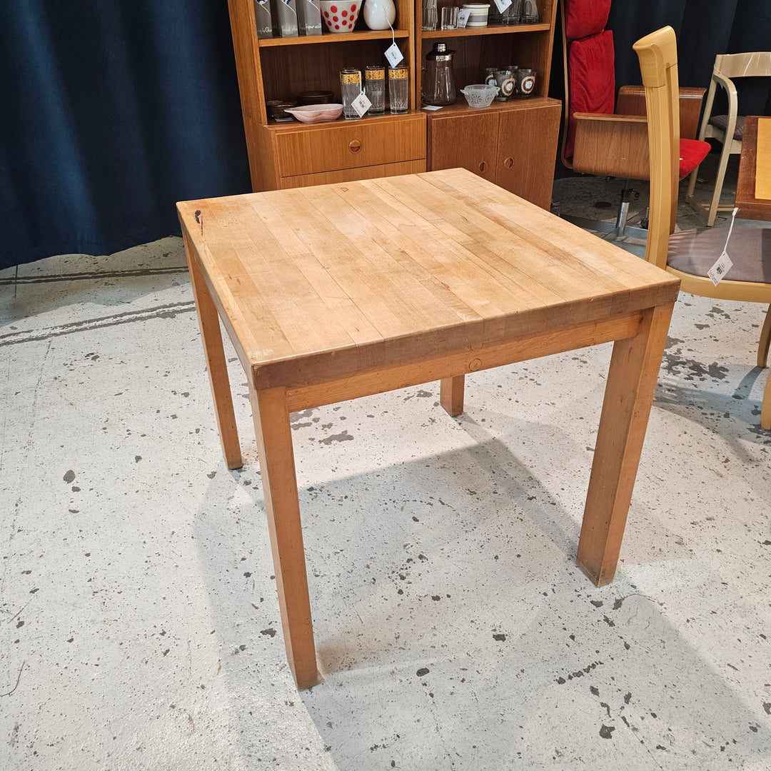 Square Butcher Block Dining Table