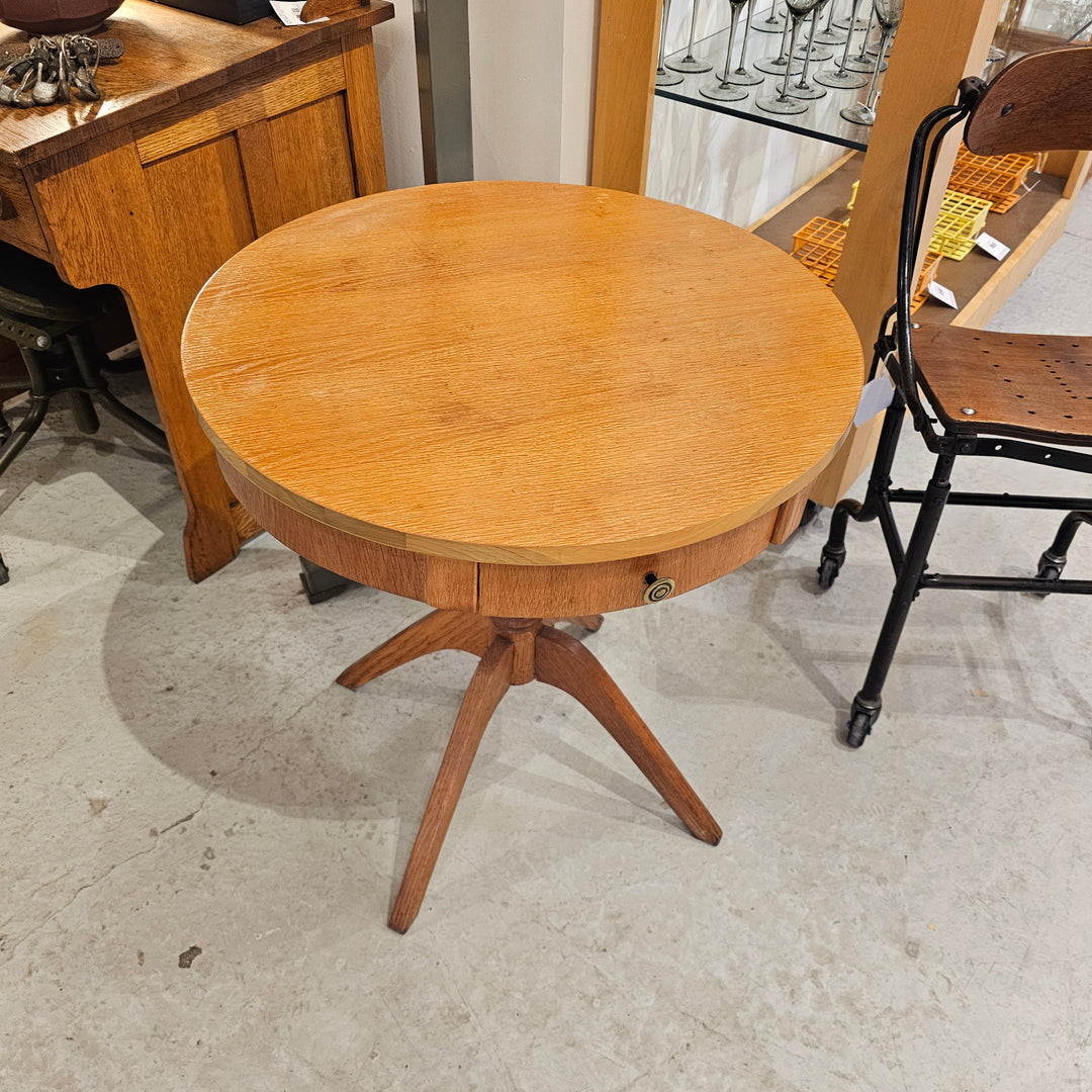 Round Side Table w/ Drawer