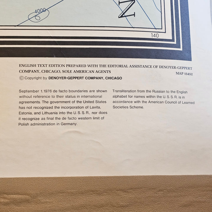 Union of Soviet Socialist Republics - Pull Down Map