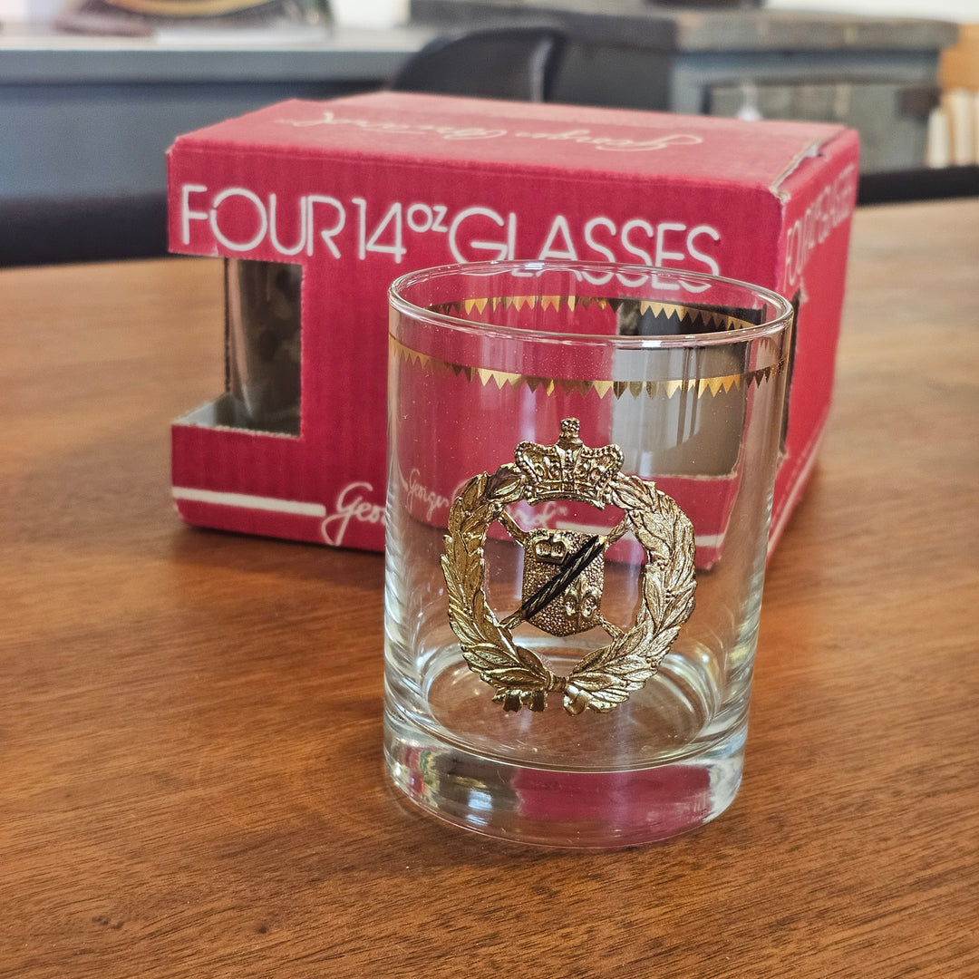 (4) Georges Briard Lowball Glasses (NOS)