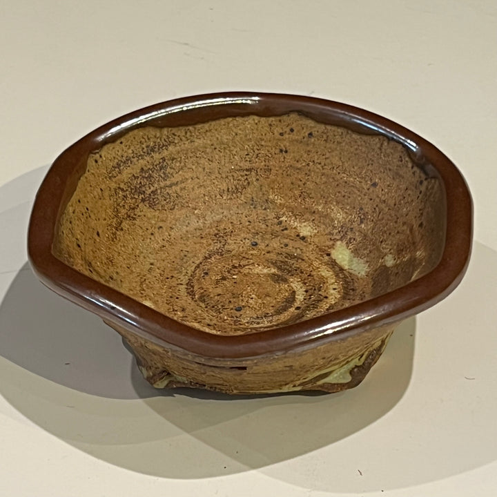 1970s Studio Pottery Hexagonal Bowl