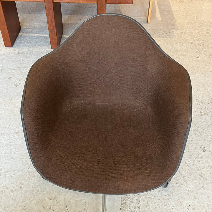 Original Eames Swivel Shell Chair w/Brown Upholstery