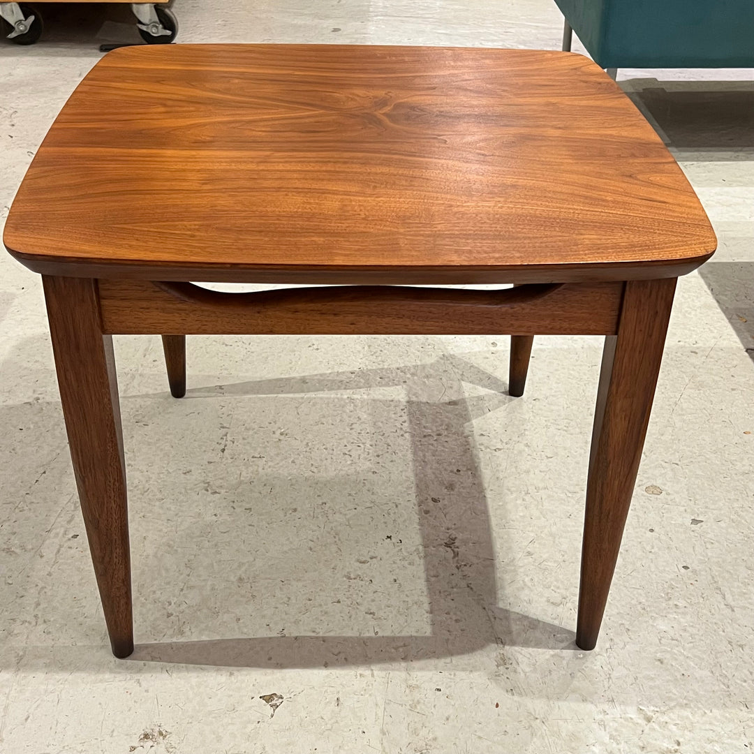 Mersman Square Walnut End Table, Restored