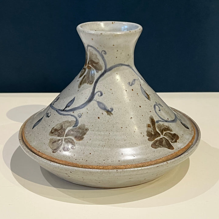 Grey Ceramic Terrine w/Floral Motif