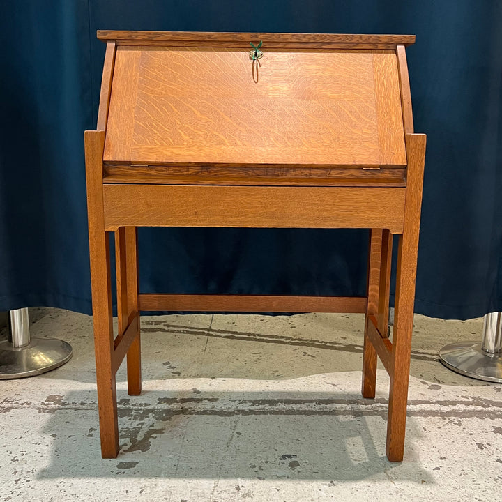 Petite Craftsman Oak Secretary Desk