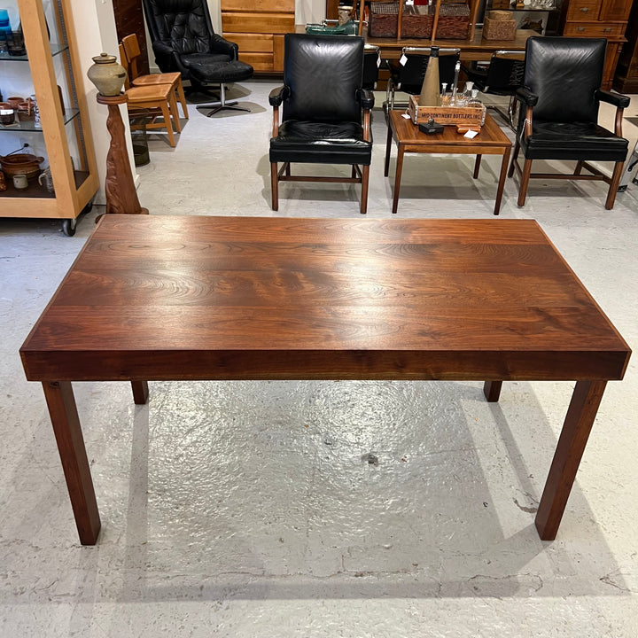 1970s Custom Minimalist Solid Walnut Table