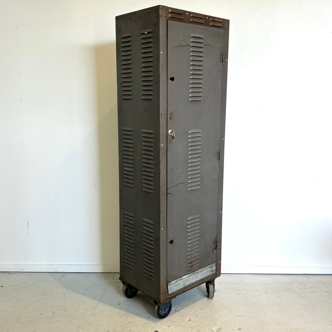 Vintage Industrial Electronics Tower Converted to Lighted Cabinet