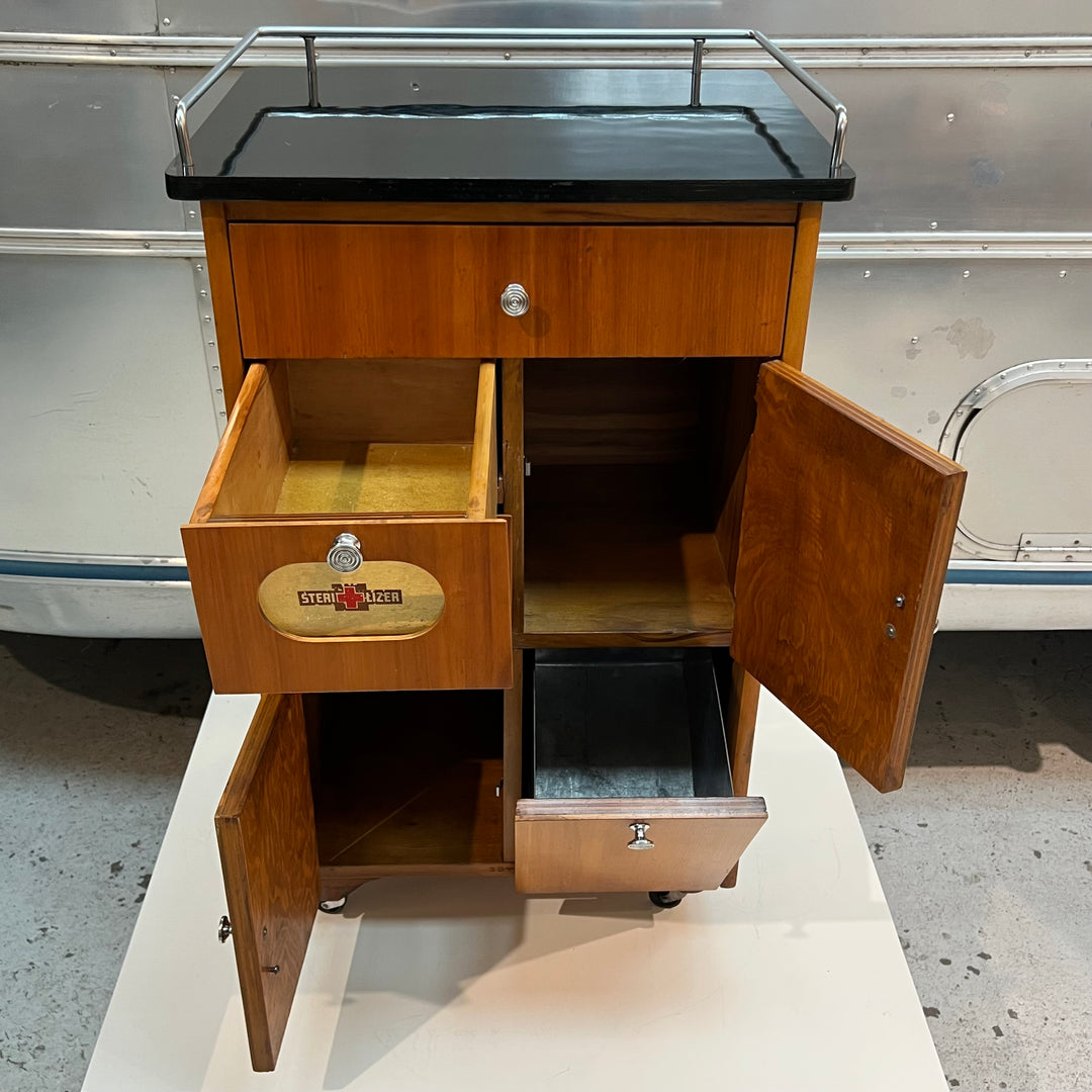 1950s-era Wood Medical/Dental Utility Cart