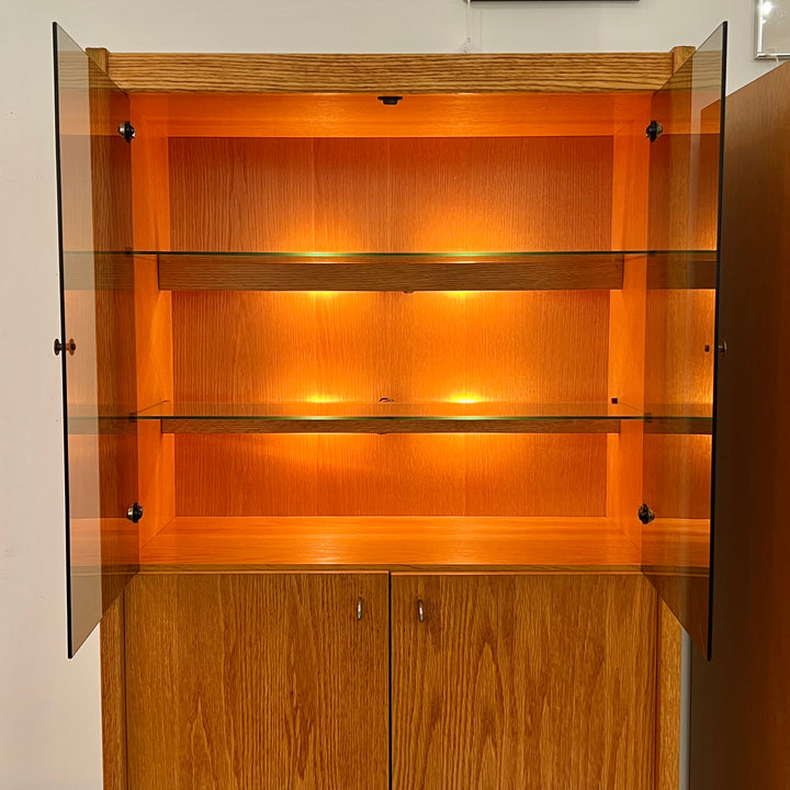 Belgian Blond Oak Display/Media Cabinet