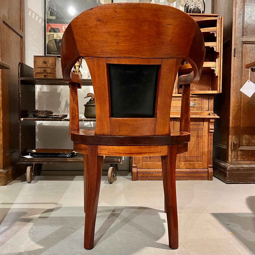 Antique Walnut Banker’s Armchair
