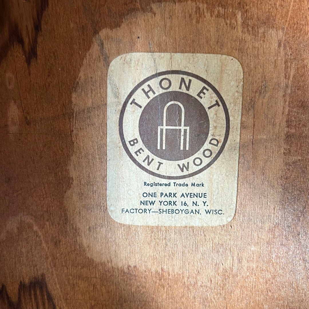 Thonet Bentwood Armchair w/Black Vinyl Seat